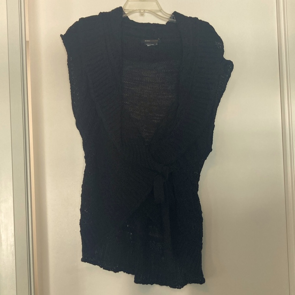 BCBG Sleeveless Cable Knit Sweater